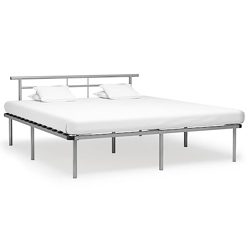 Qnhdfrt Bettgestell Grau Metall 200x200 cm Elegantes und Robustes Doppelbett mit Pulverbeschichtung und Sperrholzlatten für Schlafzimmer Qnhdfrt Bettgestell Grau Metall 200x200 cm Elegantes und Robustes Doppelbett mit Pulverbeschichtung und Sperrholzlatten für Schlafzimmer von Qnhdfrt