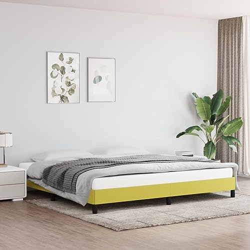 Qnhdfrt Bettgestell Grün 200x200 cm aus Atmungsaktivem Polyester mit Stabilen Stützbeinen und Sperrholzlatten für Erholsamen Schlaf im Schlafzimmer Qnhdfrt Bettgestell Grün 200x200 cm aus Atmungsaktivem Polyester mit Stabilen Stützbeinen und Sperrholzlatten für Erholsamen Schlaf im Schlafzimmer von Qnhdfrt
