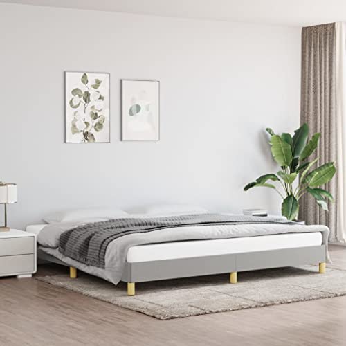 Qnhdfrt Bettgestell Hellgrau 200x200 cm mit Atmungsaktivem Stoff und Stabilen Stützbeinen für Erholsamen Schlaf Familienbett Gästebett Qnhdfrt Bettgestell Hellgrau 200x200 cm mit Atmungsaktivem Stoff und Stabilen Stützbeinen für Erholsamen Schlaf Familienbett Gästebett von Qnhdfrt