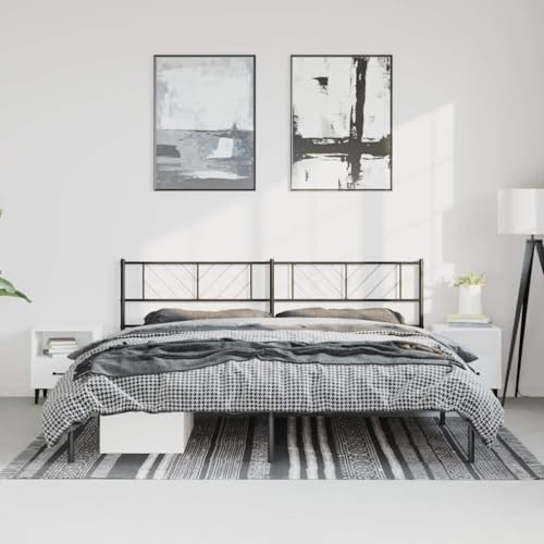 Qnhdfrt Bettgestell Metall Schwarz 183x213 cm Robustes Metallbett mit Kopfteil und Stauraum für Schlafzimmer Gästebett oder Doppelbett Qnhdfrt Bettgestell Metall Schwarz 183x213 cm Robustes Metallbett mit Kopfteil und Stauraum für Schlafzimmer Gästebett oder Doppelbett von Qnhdfrt