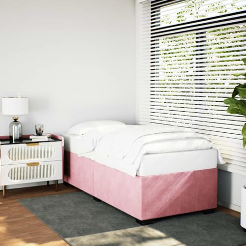 Qnhdfrt Bettgestell Rosa 100x200 cm Samt Bett mit Lattenrost für optimalen Schlafkomfort und stilvollem Design Qnhdfrt Bettgestell Rosa 100x200 cm Samt Bett mit Lattenrost für optimalen Schlafkomfort und stilvollem Design von Qnhdfrt