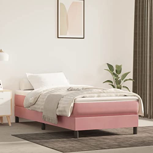 Qnhdfrt Bettgestell Rosa 100x200 cm Samt weiches Luxus Bett mit Sperrholzlatten und stabilen Stützbeinen für erholsamen Schlaf Qnhdfrt Bettgestell Rosa 100x200 cm Samt weiches Luxus Bett mit Sperrholzlatten und stabilen Stützbeinen für erholsamen Schlaf von Qnhdfrt