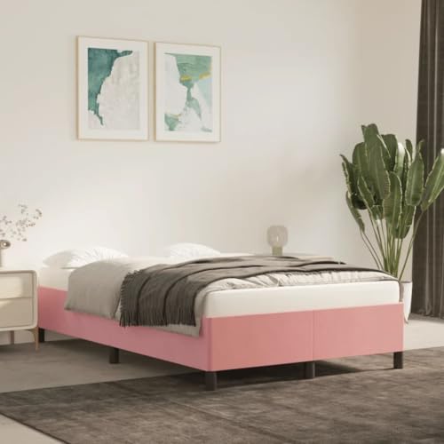 Qnhdfrt Bettgestell Rosa 120x200 cm Samt Modernes Design mit Stabilen Stützbeinen und Sperrholzlatten für Erholsamen Schlaf Qnhdfrt Bettgestell Rosa 120x200 cm Samt Modernes Design mit Stabilen Stützbeinen und Sperrholzlatten für Erholsamen Schlaf von Qnhdfrt