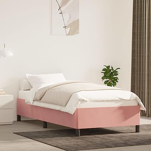 Qnhdfrt Bettgestell Rosa 80x200 cm Samt Weiches Luxus Bett mit Sperrholzlatten und Stützbeinen für erholsamen Schlaf Qnhdfrt Bettgestell Rosa 80x200 cm Samt Weiches Luxus Bett mit Sperrholzlatten und Stützbeinen für erholsamen Schlaf von Qnhdfrt