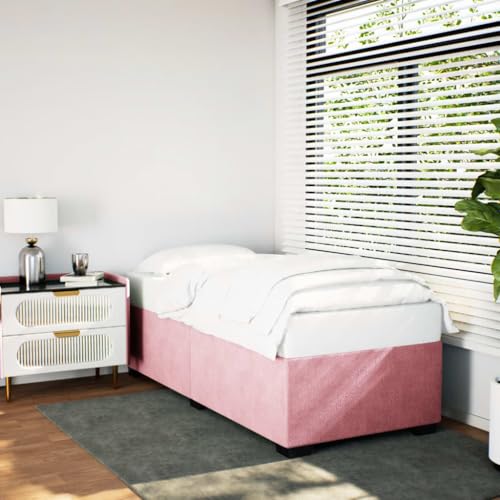 Qnhdfrt Bettgestell Rosa 90x200 cm Samt Stoff mit Lattenrost Stabiles Design für Erholsamen Schlaf Gästebett oder Jugendbett Qnhdfrt Bettgestell Rosa 90x200 cm Samt Stoff mit Lattenrost Stabiles Design für Erholsamen Schlaf Gästebett oder Jugendbett von Qnhdfrt