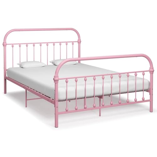 Qnhdfrt Bettgestell Rosa Metall 120x200 cm Elegantes Design mit Stabiler Metallkonstruktion und Komfortabler Schlafhöhe für Schlafzimmer Gästebett Jugendbett Qnhdfrt Bettgestell Rosa Metall 120x200 cm Elegantes Design mit Stabiler Metallkonstruktion und Komfortabler Schlafhöhe für Schlafzimmer Gästebett Jugendbett von Qnhdfrt