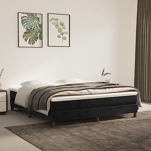 Qnhdfrt Bettgestell Samt Schwarz 180x200 cm Modernes Design mit Stabilen Stützbeinen und Sperrholzlatten für Erholsamen Schlaf Ohne Matratze Qnhdfrt Bettgestell Samt Schwarz 180x200 cm Modernes Design mit Stabilen Stützbeinen und Sperrholzlatten für Erholsamen Schlaf Ohne Matratze von Qnhdfrt
