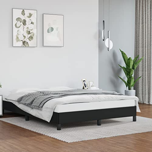 Qnhdfrt Bettgestell Schwarz 140x190 cm Kunstleder Modernes Design mit Stützbeinen und Sperrholzlatten für erholsamen Schlaf Gästebett oder Doppelbett Qnhdfrt Bettgestell Schwarz 140x190 cm Kunstleder Modernes Design mit Stützbeinen und Sperrholzlatten für erholsamen Schlaf Gästebett oder Doppelbett von Qnhdfrt