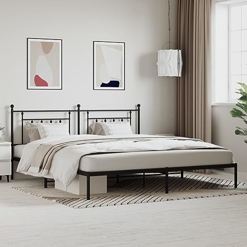 Qnhdfrt Bettgestell Schwarz 200x 200 cm Metall Bett mit Lattenrost Robuste Stahlkonstruktion und Zusätzlichem Stauraum für Schlafzimmer Gästezimmer Qnhdfrt Bettgestell Schwarz 200x 200 cm Metall Bett mit Lattenrost Robuste Stahlkonstruktion und Zusätzlichem Stauraum für Schlafzimmer Gästezimmer von Qnhdfrt