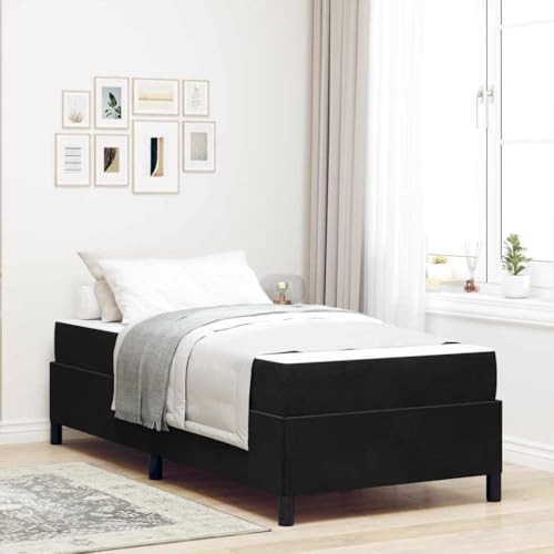 Qnhdfrt Bettgestell Schwarz Weiß 80 x 200 cm Modernes Design mit Hochdichter Schaumstoffmatratze und Stabilen Holzbeinen für Schlafzimmer und Gästezimmer Qnhdfrt Bettgestell Schwarz Weiß 80 x 200 cm Modernes Design mit Hochdichter Schaumstoffmatratze und Stabilen Holzbeinen für Schlafzimmer und Gästezimmer von Qnhdfrt