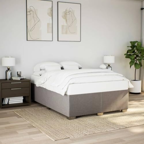 Qnhdfrt Bettgestell Taupe 140x200 cm mit Lattenrost aus massivem Kiefernholz Weiches Polyestergewebe für erholsamen Schlaf Stabiles Design für Schlafzimmer und Gästezimmer Qnhdfrt Bettgestell Taupe 140x200 cm mit Lattenrost aus massivem Kiefernholz Weiches Polyestergewebe für erholsamen Schlaf Stabiles Design für Schlafzimmer und Gästezimmer von Qnhdfrt