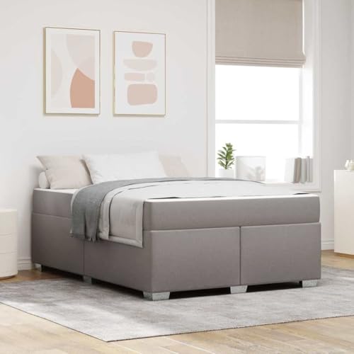 Qnhdfrt Bettgestell Taupe 160 x 200 cm Modernes Design mit Hochdichter Schaumstoffmatratze und Stabilen Kunststoffbeinen Robuster Holzwerkstoffrahmen für Schlafzimmer Qnhdfrt Bettgestell Taupe 160 x 200 cm Modernes Design mit Hochdichter Schaumstoffmatratze und Stabilen Kunststoffbeinen Robuster Holzwerkstoffrahmen für Schlafzimmer von Qnhdfrt