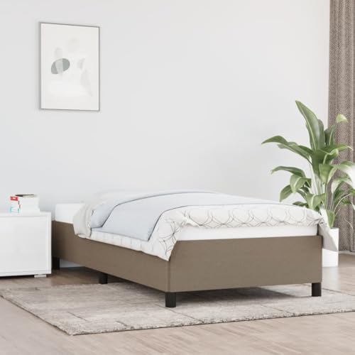 Qnhdfrt Bettgestell Taupe 90x190 cm mit Stabilem Stoffbezug und Sperrholzlatten für Erholsamen Schlaf Einfache Montage für Schlafzimmer Gästebett oder Jugendzimmer Qnhdfrt Bettgestell Taupe 90x190 cm mit Stabilem Stoffbezug und Sperrholzlatten für Erholsamen Schlaf Einfache Montage für Schlafzimmer Gästebett oder Jugendzimmer von Qnhdfrt