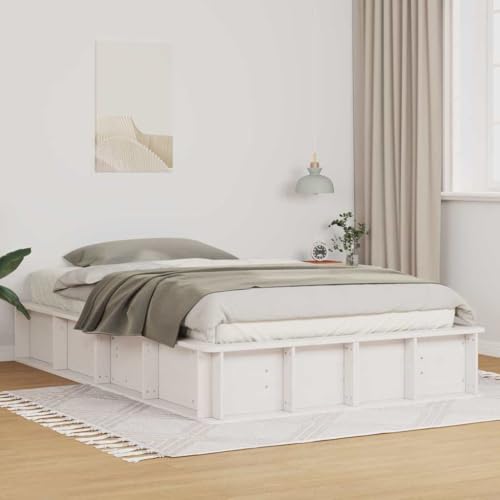 Qnhdfrt Bettgestell Weiß 120 x 190 cm Modernes Plattformbett mit Stauraum aus Robustem Kiefernholz Einfache Montage für Schlafzimmer Gästebett und Jugendzimmer Qnhdfrt Bettgestell Weiß 120 x 190 cm Modernes Plattformbett mit Stauraum aus Robustem Kiefernholz Einfache Montage für Schlafzimmer Gästebett und Jugendzimmer von Qnhdfrt