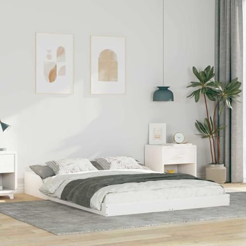 Qnhdfrt Bettgestell Weiß 120 x 200 cm Massivholz Kiefer Modernes Plattformbett mit Stabiler Konstruktion und Minimalistischem Design für Schlafzimmer und Gästezimmer Qnhdfrt Bettgestell Weiß 120 x 200 cm Massivholz Kiefer Modernes Plattformbett mit Stabiler Konstruktion und Minimalistischem Design für Schlafzimmer und Gästezimmer von Qnhdfrt