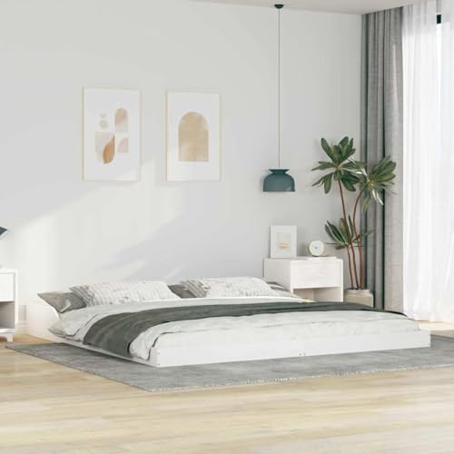 Qnhdfrt Bettgestell Weiß 180 x 200 cm Massivholz Kiefer Modernes Plattformbett mit Stabiler Konstruktion und Minimalistischem Design für Schlafzimmer und Gästezimmer Qnhdfrt Bettgestell Weiß 180 x 200 cm Massivholz Kiefer Modernes Plattformbett mit Stabiler Konstruktion und Minimalistischem Design für Schlafzimmer und Gästezimmer von Qnhdfrt