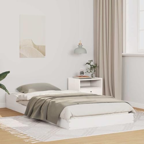 Qnhdfrt Bettgestell Weiß 80 x 200 cm Massivholz Kiefer Modernes Plattformbett mit Minimalistischem Design Stabiler Bettrahmen für Schlafzimmer und Gästezimmer Qnhdfrt Bettgestell Weiß 80 x 200 cm Massivholz Kiefer Modernes Plattformbett mit Minimalistischem Design Stabiler Bettrahmen für Schlafzimmer und Gästezimmer von Qnhdfrt