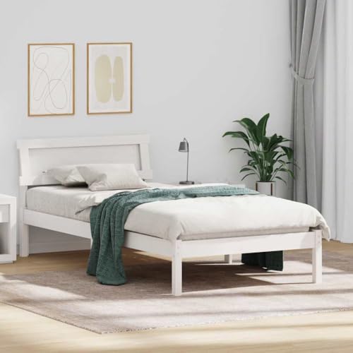 Qnhdfrt Bettgestell Weiß 80 x 200 cm Modernes Plattformbett mit LED Beleuchtung aus Massivholz Kiefer Robustes Design für Schlafzimmer Qnhdfrt Bettgestell Weiß 80 x 200 cm Modernes Plattformbett mit LED Beleuchtung aus Massivholz Kiefer Robustes Design für Schlafzimmer von Qnhdfrt