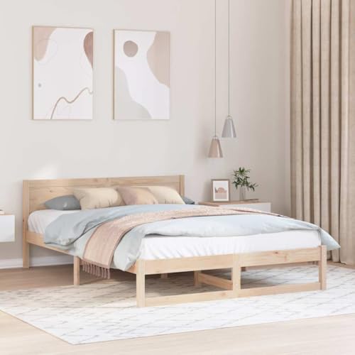 Qnhdfrt Bettgestell aus Massivholz Kiefer 150 x 200 cm Minimalistisches Design mit Stauraum Robust & Langlebig für Schlafzimmer im Modernen oder Rustikalen Stil Qnhdfrt Bettgestell aus Massivholz Kiefer 150 x 200 cm Minimalistisches Design mit Stauraum Robust & Langlebig für Schlafzimmer im Modernen oder Rustikalen Stil von Qnhdfrt