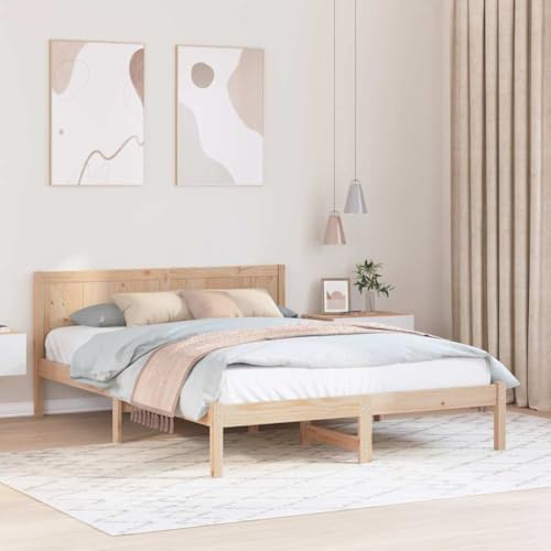 Qnhdfrt Bettgestell aus Massivholz Kiefer 160 x 200 cm Minimalistisches Design mit Robustem Rahmen für Erholsamen Schlaf Doppelbett mit Zeitloser Ästhetik für Schlafzimmer Qnhdfrt Bettgestell aus Massivholz Kiefer 160 x 200 cm Minimalistisches Design mit Robustem Rahmen für Erholsamen Schlaf Doppelbett mit Zeitloser Ästhetik für Schlafzimmer von Qnhdfrt
