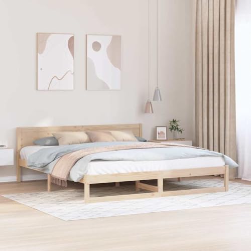 Qnhdfrt Bettgestell aus Massivholz Kiefer 200x200 cm Modernes Minimalistisches Design mit Stauraum Robuste Bauweise bis 200 kg Belastbar für Schlafzimmer und Gästezimmer Qnhdfrt Bettgestell aus Massivholz Kiefer 200x200 cm Modernes Minimalistisches Design mit Stauraum Robuste Bauweise bis 200 kg Belastbar für Schlafzimmer und Gästezimmer von Qnhdfrt