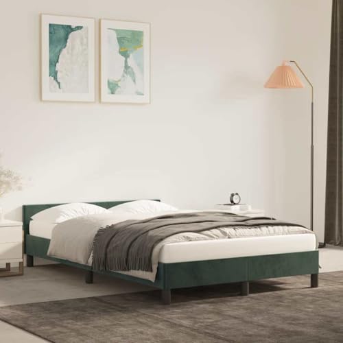 Qnhdfrt Bettgestell mit Kopfteil Dunkelgrün 120x200 cm Samt Modernes Design mit Stützbeinen und Sperrholzlatten für erholsamen Schlaf Qnhdfrt Bettgestell mit Kopfteil Dunkelgrün 120x200 cm Samt Modernes Design mit Stützbeinen und Sperrholzlatten für erholsamen Schlaf von Qnhdfrt