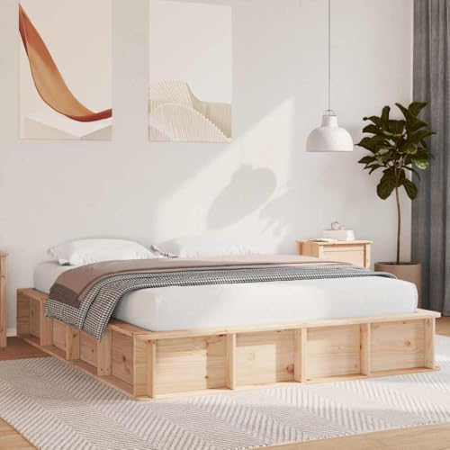 Qnhdfrt Bettgestell mit Lift-Up Stauraum 150 x 200 cm aus Massivholz Kiefer Modernes Design mit Klappfunktion Robust und Langlebig für Schlafzimmer Qnhdfrt Bettgestell mit Lift-Up Stauraum 150 x 200 cm aus Massivholz Kiefer Modernes Design mit Klappfunktion Robust und Langlebig für Schlafzimmer von Qnhdfrt
