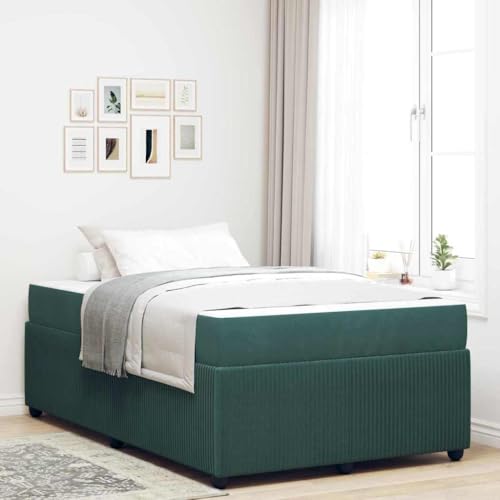 Qnhdfrt Bettgestell mit Matratze 120 x 200 cm Dunkelgrün Samt Modernes Design & Robuster Holzwerkstoff Rahmen für Erholsamen Schlaf Qnhdfrt Bettgestell mit Matratze 120 x 200 cm Dunkelgrün Samt Modernes Design & Robuster Holzwerkstoff Rahmen für Erholsamen Schlaf von Qnhdfrt