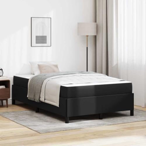 Qnhdfrt Bettgestell mit Matratze 120 x 200 cm Modernes Design Kunstleder Schwarz 9-Zonen-Matratze für Erholsamen Schlaf Qnhdfrt Bettgestell mit Matratze 120 x 200 cm Modernes Design Kunstleder Schwarz 9-Zonen-Matratze für Erholsamen Schlaf von Qnhdfrt