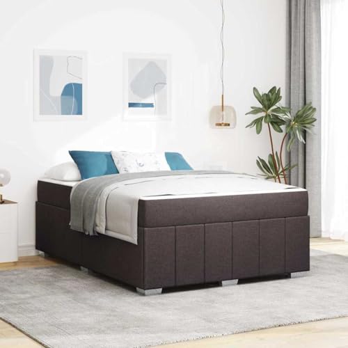 Qnhdfrt Bettgestell mit Matratze 160 x 200 cm Dunkelbraun Modernes Stoffbett mit Holzwerkstoff Rahmen Robuste Beine und Mittelfeste Matratze für Schlafzimmer Erwachsene und Kinder Qnhdfrt Bettgestell mit Matratze 160 x 200 cm Dunkelbraun Modernes Stoffbett mit Holzwerkstoff Rahmen Robuste Beine und Mittelfeste Matratze für Schlafzimmer Erwachsene und Kinder von Qnhdfrt