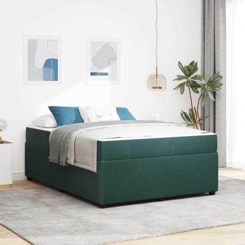 Qnhdfrt Bettgestell mit Matratze 160 x 200 cm Dunkelgrün Samt Modernes Design & Robuster Holzwerkstoff-Rahmen für Erholsamen Schlaf im Schlafzimmer Qnhdfrt Bettgestell mit Matratze 160 x 200 cm Dunkelgrün Samt Modernes Design & Robuster Holzwerkstoff-Rahmen für Erholsamen Schlaf im Schlafzimmer von Qnhdfrt