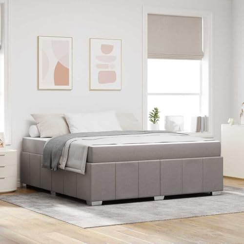 Qnhdfrt Bettgestell mit Matratze 180 x 200 cm Modernes Stoffbett mit Holzwerkstoff Taupe Elegantes Design für Schlafzimmer Robuste Stabilität und Komfort Qnhdfrt Bettgestell mit Matratze 180 x 200 cm Modernes Stoffbett mit Holzwerkstoff Taupe Elegantes Design für Schlafzimmer Robuste Stabilität und Komfort von Qnhdfrt