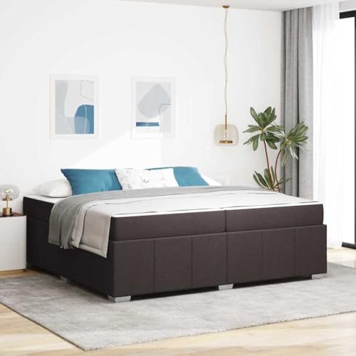 Qnhdfrt Bettgestell mit Matratze 200 x 200 cm Dunkelbraun Modernes Stoffbett mit Stabilen Quadratischen Beinen für Schlafzimmer Erwachsene und Kinder Qnhdfrt Bettgestell mit Matratze 200 x 200 cm Dunkelbraun Modernes Stoffbett mit Stabilen Quadratischen Beinen für Schlafzimmer Erwachsene und Kinder von Qnhdfrt