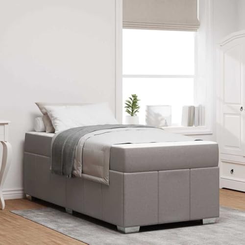 Qnhdfrt Bettgestell mit Matratze 80 x 200 cm Modernes Stoffbett mit Holzwerkstoff Taupe Schlankes Design für Schlafzimmer Erwachsene und Kinder Qnhdfrt Bettgestell mit Matratze 80 x 200 cm Modernes Stoffbett mit Holzwerkstoff Taupe Schlankes Design für Schlafzimmer Erwachsene und Kinder von Qnhdfrt