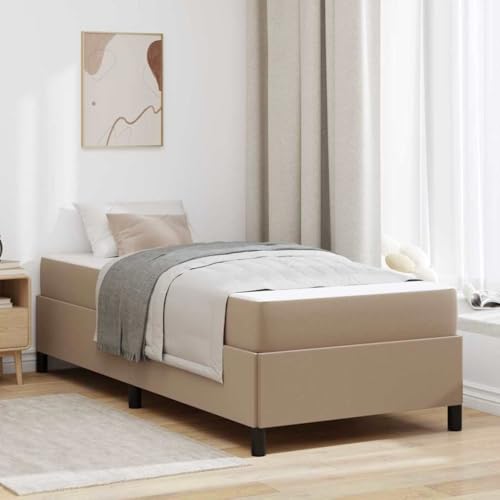 Qnhdfrt Bettgestell mit Matratze 90 x 200 cm Modernes Kunstleder Design mit Multizonen-Matratze und Stabilen Post-Beinen für Erholsamen Schlaf von Qnhdfrt