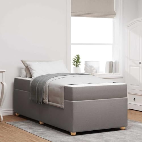 Qnhdfrt Bettgestell mit Matratze Taupe 80 x 200 cm Stoffrahmen Modernes Daybed schmales Single Bed Einzelbett schlankes Design für Schlafzimmer Gästezimmer Stadtwohnung Qnhdfrt Bettgestell mit Matratze Taupe 80 x 200 cm Stoffrahmen Modernes Daybed schmales Single Bed Einzelbett schlankes Design für Schlafzimmer Gästezimmer Stadtwohnung von Qnhdfrt