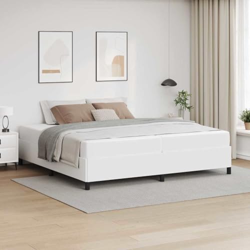 Qnhdfrt Bettgestell mit Matratze Weiß 200 x 200 cm Modernes Kunstleder Design mit Multizonen Matratze für Erholsamen Schlaf und Stilvolles Schlafzimmer Qnhdfrt Bettgestell mit Matratze Weiß 200 x 200 cm Modernes Kunstleder Design mit Multizonen Matratze für Erholsamen Schlaf und Stilvolles Schlafzimmer von Qnhdfrt