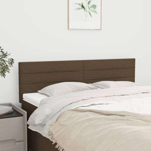 Qnhdfrt Bettkopfteil 2er Set Dunkelbraun 144x78/88 cm aus Lärchenholz & atmungsaktivem Polyester Bezug Höhenverstellbar Rückenlehne für Schlafzimmer Doppelbett Qnhdfrt Bettkopfteil 2er Set Dunkelbraun 144x78/88 cm aus Lärchenholz & atmungsaktivem Polyester Bezug Höhenverstellbar Rückenlehne für Schlafzimmer Doppelbett von Qnhdfrt