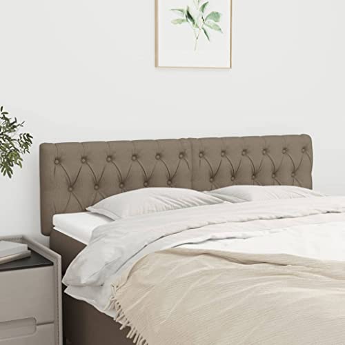 Qnhdfrt Bettkopfteil 2er Set Taupe 72x7x78/88 cm aus strapazierfähigem Stoff und massiver Lärche Höhenverstellbar Modernes Design für Schlafzimmer und Gästezimmer Qnhdfrt Bettkopfteil 2er Set Taupe 72x7x78/88 cm aus strapazierfähigem Stoff und massiver Lärche Höhenverstellbar Modernes Design für Schlafzimmer und Gästezimmer von Qnhdfrt