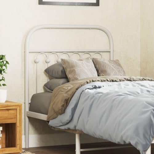 Qnhdfrt Bettkopfteil 75 cm Weiß aus Stahl Modernes Design mit Runder Rohrform Robuste Rückenlehne für 75 cm breite Betten Schlafzimmer Wohnung Qnhdfrt Bettkopfteil 75 cm Weiß aus Stahl Modernes Design mit Runder Rohrform Robuste Rückenlehne für 75 cm breite Betten Schlafzimmer Wohnung von Qnhdfrt