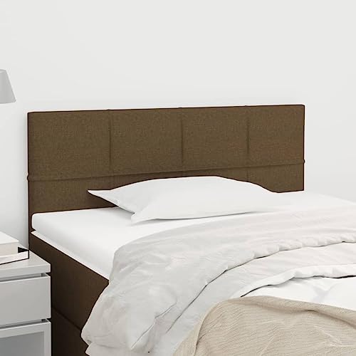 Qnhdfrt Bettkopfteil Dunkelbraun 80x5x78/88 cm aus atmungsaktivem Polyester Holzrahmen Höhenverstellbar Modernes Design Robust und Langlebig für Schlafzimmer von Qnhdfrt