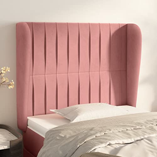 Qnhdfrt Bettkopfteil Rosa mit Ohren 103x23x118/128 cm Samt Höhenverstellbar Massive Lärchenholz Füße Rückenlehne für Bett Modernes Wandkissen Schlafzimmer Qnhdfrt Bettkopfteil Rosa mit Ohren 103x23x118/128 cm Samt Höhenverstellbar Massive Lärchenholz Füße Rückenlehne für Bett Modernes Wandkissen Schlafzimmer von Qnhdfrt