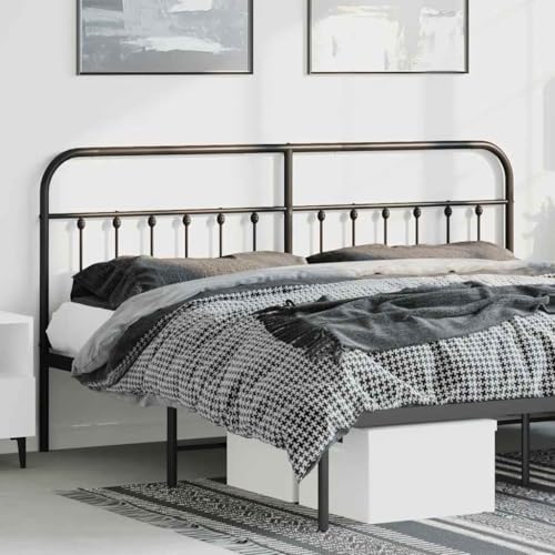 Qnhdfrt Bettkopfteil Schwarz 198 x 3 x 100 cm Metallkopfteil Modernes Design Langlebig & Robustes Kopfenden für Schlafzimmer 193 cm Breit Qnhdfrt Bettkopfteil Schwarz 198 x 3 x 100 cm Metallkopfteil Modernes Design Langlebig & Robustes Kopfenden für Schlafzimmer 193 cm Breit von Qnhdfrt