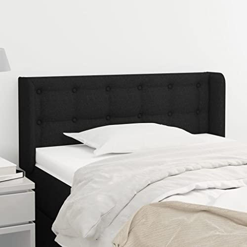 Qnhdfrt Bettkopfteil mit Ohren 103 x 16 x 78/88 cm Höhenverstellbar Schwarzer Stoff Lärchenholz Robustes Modernes Design Komfortable Rückenlehne für Schlafzimmer Gästezimmer Qnhdfrt Bettkopfteil mit Ohren 103 x 16 x 78/88 cm Höhenverstellbar Schwarzer Stoff Lärchenholz Robustes Modernes Design Komfortable Rückenlehne für Schlafzimmer Gästezimmer von Qnhdfrt