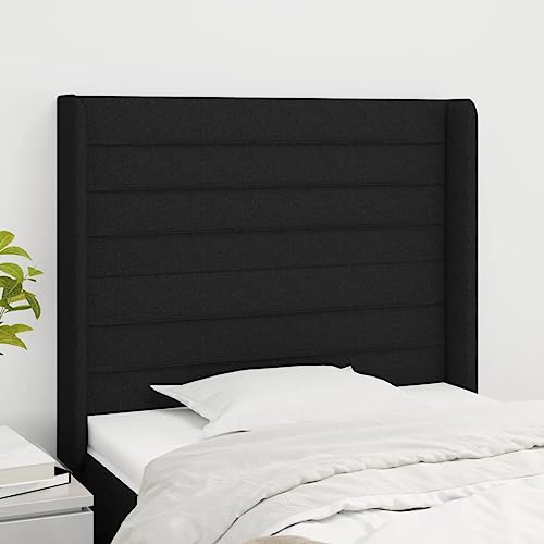Qnhdfrt Bettkopfteil mit Ohren 103x16x118/128 cm aus Lärchenholz & atmungsaktivem Stoff, höhenverstellbares Headboard für Doppelbett & Einzelbett, modernes Wandpolster Schwarz für Schlafzimmer Qnhdfrt Bettkopfteil mit Ohren 103x16x118/128 cm aus Lärchenholz & atmungsaktivem Stoff, höhenverstellbares Headboard für Doppelbett & Einzelbett, modernes Wandpolster Schwarz für Schlafzimmer von Qnhdfrt
