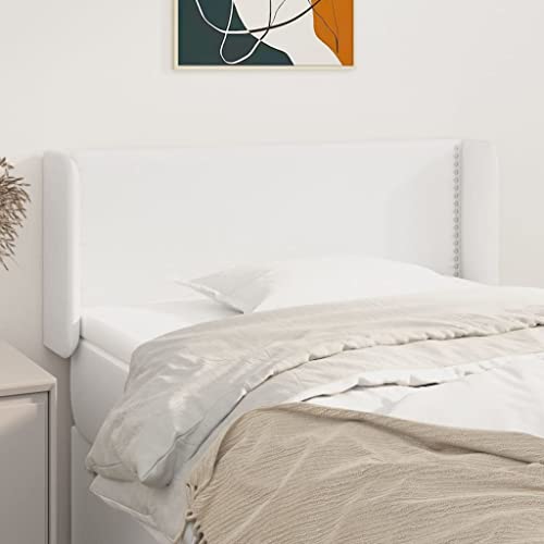Qnhdfrt Bettkopfteil mit Ohren 83x16x78/88 cm weiß Kunstleder Höhenverstellbar Modernes Rückenlehne Design Massivholz Beine für Schlafzimmer Qnhdfrt Bettkopfteil mit Ohren 83x16x78/88 cm weiß Kunstleder Höhenverstellbar Modernes Rückenlehne Design Massivholz Beine für Schlafzimmer von Qnhdfrt