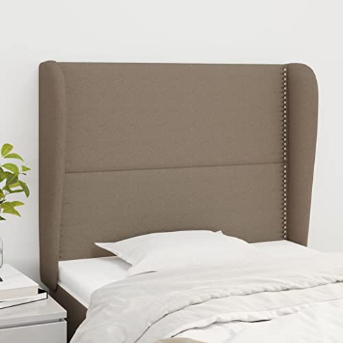 Qnhdfrt Bettkopfteil mit Ohren Taupe 93x23x118/128 cm Stoff 100% Polyester massives Lärchenholz Höhenverstellbar Bequeme Rückenlehne für Schlafzimmer Jugendzimmer und Gästezimmer Qnhdfrt Bettkopfteil mit Ohren Taupe 93x23x118/128 cm Stoff 100% Polyester massives Lärchenholz Höhenverstellbar Bequeme Rückenlehne für Schlafzimmer Jugendzimmer und Gästezimmer von Qnhdfrt
