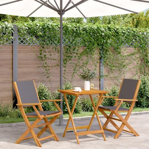 Qnhdfrt Bistro Set Klappbar Gartenmöbel aus Massivholz Akazie 60x60 cm Tisch mit 2 Stühlen Anthrazit Outdoor Sitzgruppe für Balkon Garten Qnhdfrt Bistro Set Klappbar Gartenmöbel aus Massivholz Akazie 60x60 cm Tisch mit 2 Stühlen Anthrazit Outdoor Sitzgruppe für Balkon Garten von Qnhdfrt