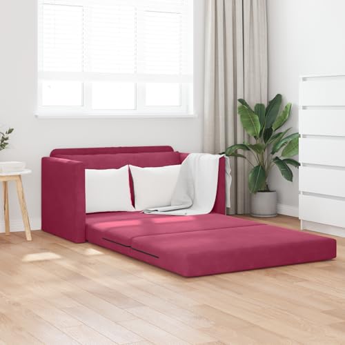 Qnhdfrt Boden Sofa Bett 2-in-1 Schlafcouch Weinrot 124x204x61 cm Samt Modernes Design für Wohnzimmer mit Platz sparender Funktion Qnhdfrt Boden Sofa Bett 2-in-1 Schlafcouch Weinrot 124x204x61 cm Samt Modernes Design für Wohnzimmer mit Platz sparender Funktion von Qnhdfrt