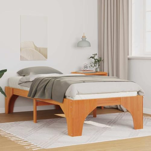 Qnhdfrt Bodenbettgestell Braun 100 x 200 cm Massivholz Kiefer Modernes Design mit Robuster Konstruktion und Platzsparendem Design für Schlafzimmer Gästebett oder Jugendzimmer Qnhdfrt Bodenbettgestell Braun 100 x 200 cm Massivholz Kiefer Modernes Design mit Robuster Konstruktion und Platzsparendem Design für Schlafzimmer Gästebett oder Jugendzimmer von Qnhdfrt